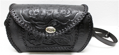 Mexican Hand Tooled Leather Purse - Cincelado 5