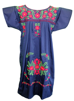 (L) Mexican Embroidered Pueblo Dress - Unique #79